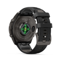 Garmin Fenix 9 Pro inReach 47mm Carbon Grey DLC titanium siliconen band in Zwart/Pebble 010-04336-11