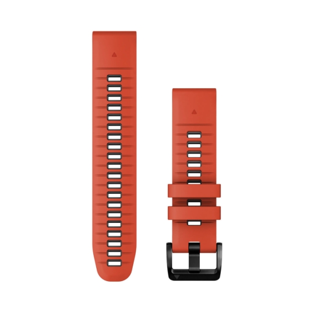 garmin QuickFit 22 Fenix Horlogeband Flame Red/Graphite siliconen 010-13280-04