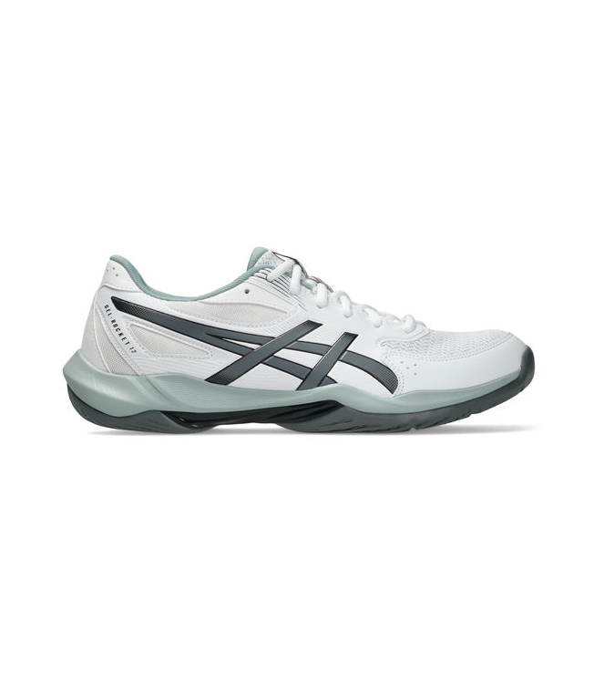 Asics Asics Gel Rocket 12 white/steel grey 1071A116_105 White/Steel Grey Asics hockeyschoenen 1071A116_105 roze bij Leerentveldvrijetijd.nl