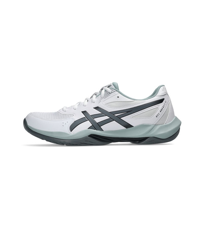 Asics Asics Gel Rocket 12 white/steel grey 1071A116_105 White/Steel Grey Asics hockeyschoenen 1071A116_105 roze bij Leerentveldvrijetijd.nl