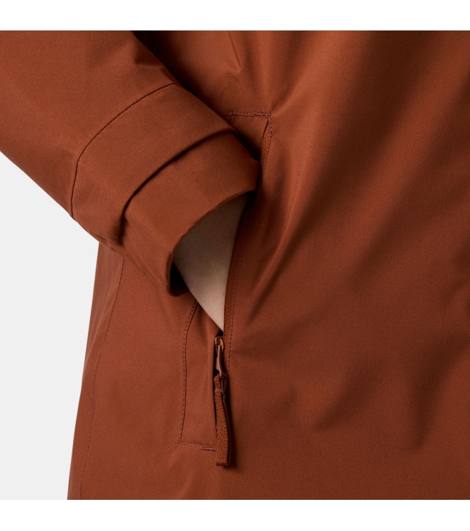 Helly Hansen Helly Hansen W Victoria Ins Rain Coat 301_iron oxide 53514 301_Iron Oxide Helly Hansen jassen 53514 beige bij Leerentveldvrijetijd.nl