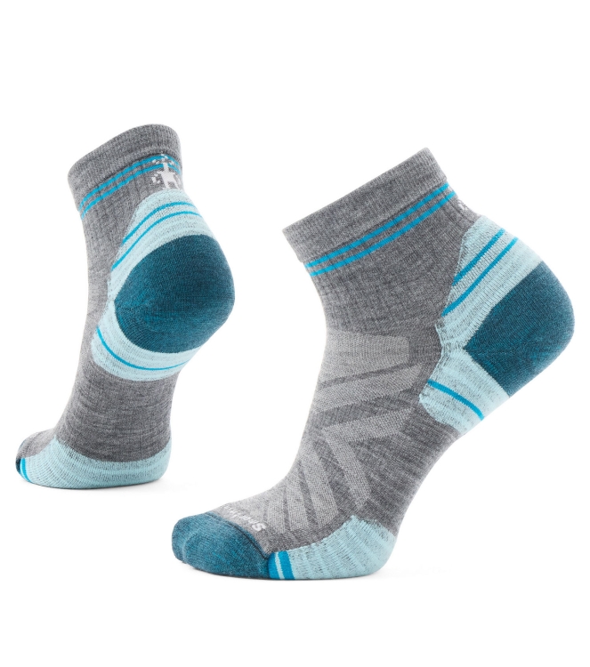 Smartwool Smartwool Women\'s Hike Targeted Cushion Ankle Sock 0521_medium gray SW002497 0521_Medium Gray Smartwool wandelsokken SW002497 turquoise bij Leerentveldvrijetijd.nl