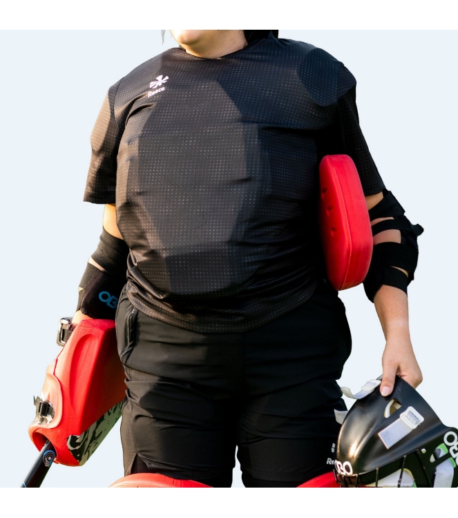 Reece Reece Major Gem Goalkeeper Shirt SS 8000_black 815306 8000_Black Reece hockeykleding 815306 licht grijs bij Leerentveldvrijetijd.nl