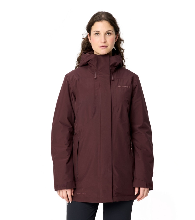 Vaude Vaude Wo Rosemoor Padded Parka dark oak 47974_318 Dark Oak Vaude jassen 47974_318 oranje bij Leerentveldvrijetijd.nl
