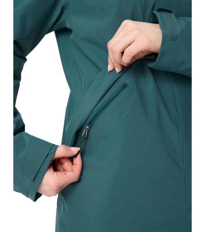 Vaude Vaude Wo Rosemoor 3in1 Jacket II dark fjord green 46283_349 Dark Fjord Green Vaude jassen 46283_349 donker grijs bij Leerentveldvrijetijd.nl