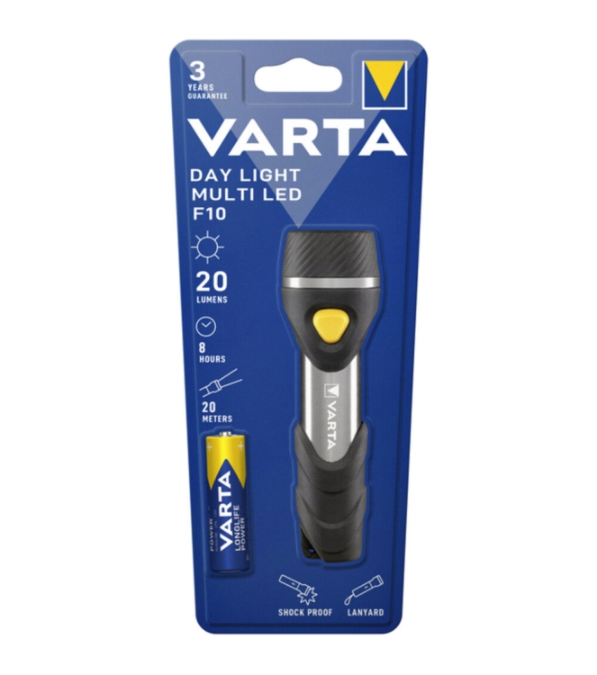 Varta Varta Day Light Multi LED F10 incl 1xAA 16631 Varta verlichting 16631 ecru bij Leerentveldvrijetijd.nl