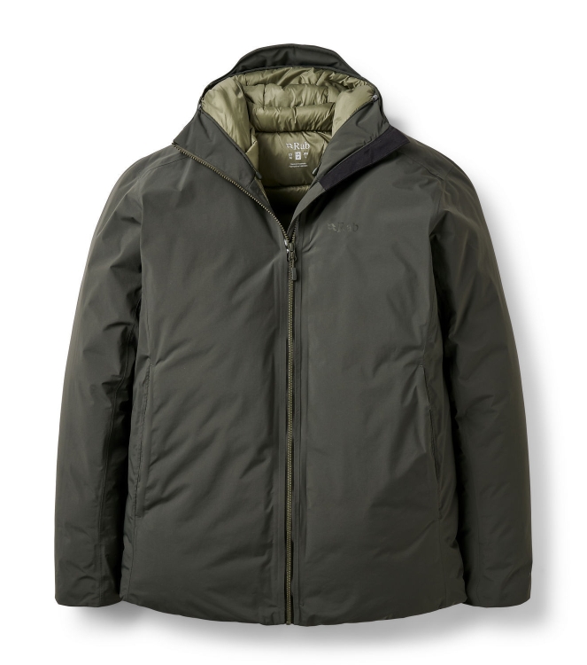 Rab Rab Valiance Jacket dark army QDC-04 Dark Army Rab jassen QDC-04 donker grijs bij Leerentveldvrijetijd.nl
