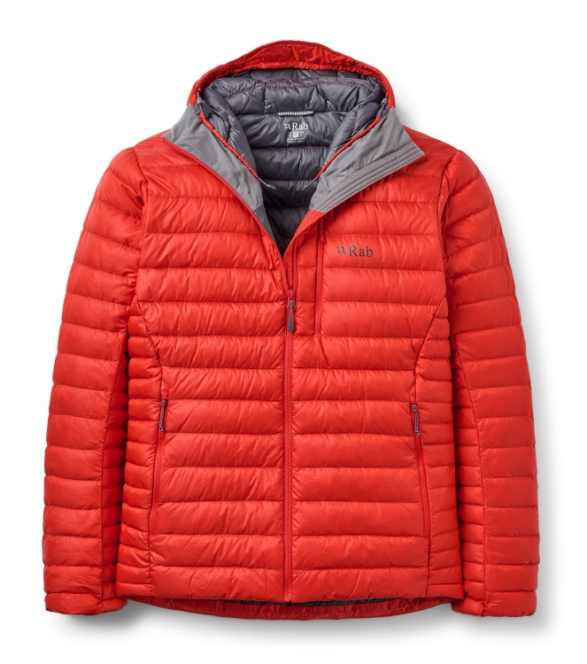 Rab Rab Microlight Alpine Hoody dark horizon QDB-92 Dark Horizon Rab jassen QDB-92 geel bij Leerentveldvrijetijd.nl