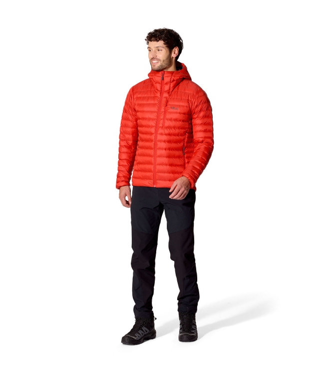 Rab Rab Microlight Alpine Hoody dark horizon QDB-92 Dark Horizon Rab jassen QDB-92 geel bij Leerentveldvrijetijd.nl