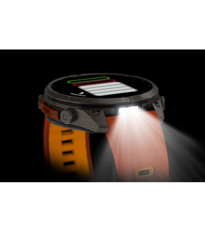 Garmin Garmin Fenix 9 Pro inReach 47mm Titanium autumn orange/spark orange 010-04336-01 Autumn Orange/Spark Orange Garmin orientatie 010-04336-01 beige bij Leerentveldvrijetijd.nl