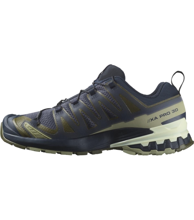 Salomon Salomon XA Pro 3D V9 india ink / olive night / aloe w L47467500 India Ink / Olive Night / Aloe W Salomon wandelschoenen L47467500 blauw bij Leerentveldvrijetijd.nl