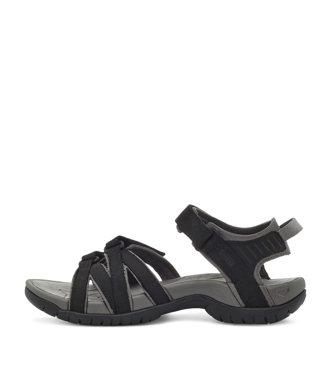 Teva Teva Tirra Leather Sandaal dames blk_black 4177 BLK_Black Teva sandalen 4177 licht grijs bij Leerentveldvrijetijd.nl