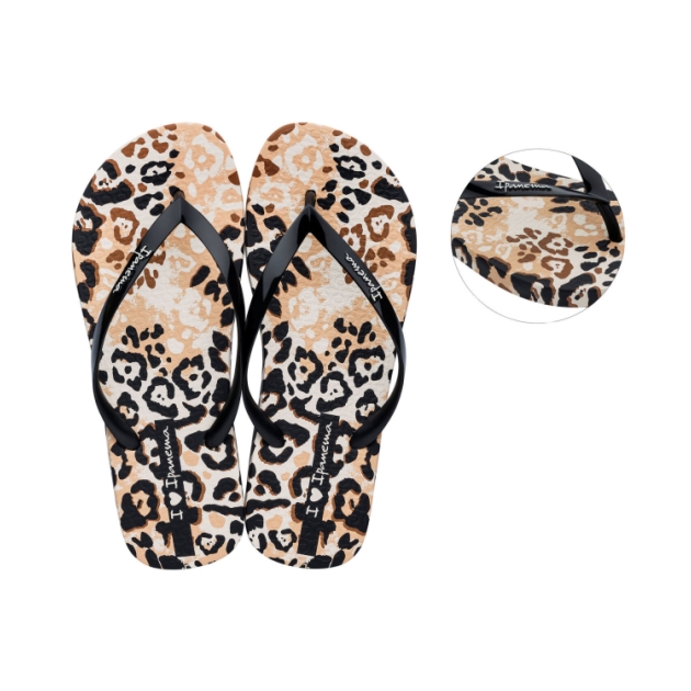 ipanema I Love Safari Slippers Beige/Black IP 26456 20837
