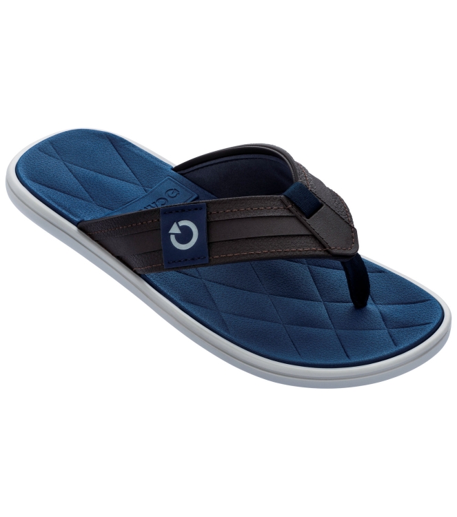 Cartago Cartago Malta heren slippers grey/brown/blue CA 11358 24086 Grey/Brown/Blue Cartago slippers CA 11358 24086 lichtblauw bij Leerentveldvrijetijd.nl