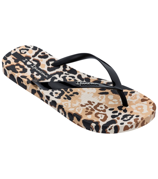 Ipanema Ipanema I Love Safari Slippers beige/black IP 26456 20837 Beige/Black Ipanema slippers IP 26456 20837 jeans bij Leerentveldvrijetijd.nl