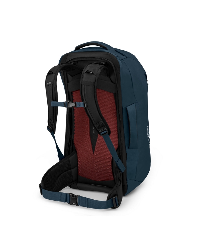 Osprey Osprey Farpoint 70 Rugtas/Travelpack muted space blue 1-218 Muted Space Blue Osprey tassen 1-218 antraciet bij Leerentveldvrijetijd.nl
