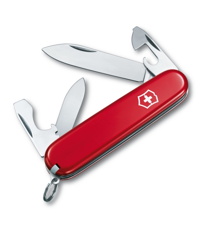 Victorinox Victorinox Recruit 10 functies zakmes  5V0.2503.B1  Victorinox outdoor accessoires 5V0.2503.B1 ecru bij Leerentveldvrijetijd.nl