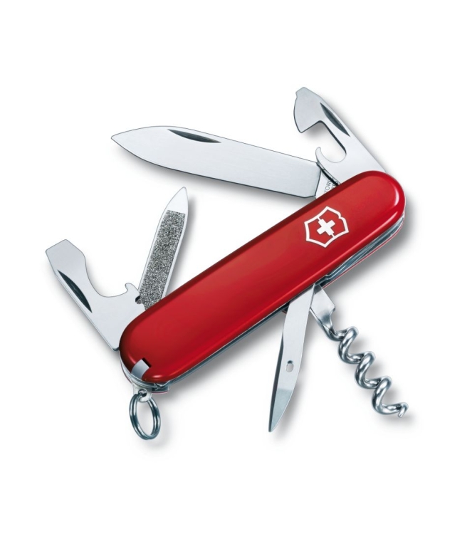 Victorinox Victorinox Sportsman 13 functies zakmes  5V0.3803.B1  Victorinox outdoor accessoires 5V0.3803.B1 ecru bij Leerentveldvrijetijd.nl