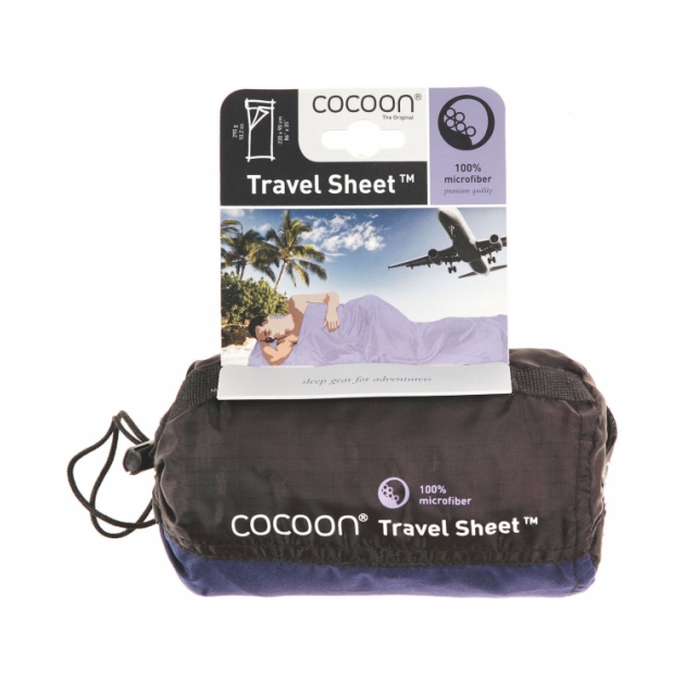 cocoon Travelsheet microfiber 220x90cm Blue CMFT85