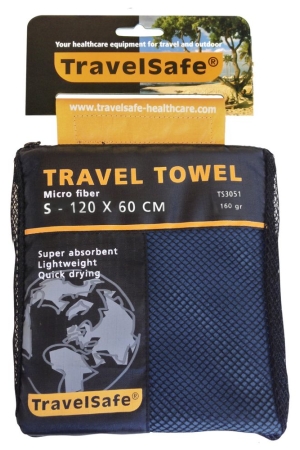 TravelSafe TravelSafe Traveltowel Microfiber 60x120cm ROYAL BLUE TravelSafe TravelSafe Traveltowel Microfiber 60x120cm ROYAL BLUE