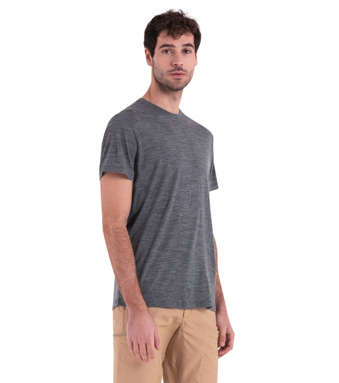 Icebreaker Icebreaker M Mer 150 Tech Lite III SS Tee 013_gritstone hthr IB0A56WL 013_Gritstone Hthr Icebreaker fleeces en truien IB0A56WL lichtblauw bij Leerentveldvrijetijd.nl