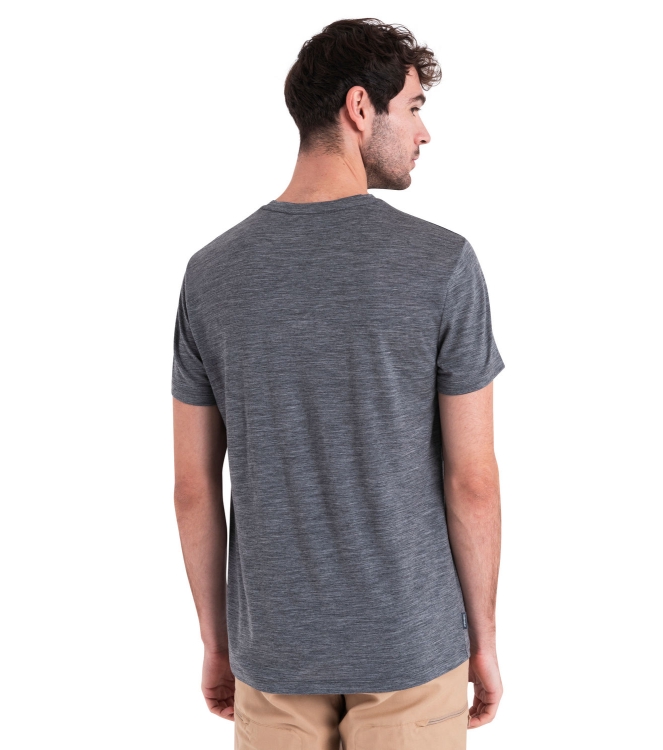Icebreaker Icebreaker M Mer 150 Tech Lite III SS Tee 013_gritstone hthr IB0A56WL 013_Gritstone Hthr Icebreaker fleeces en truien IB0A56WL lichtblauw bij Leerentveldvrijetijd.nl