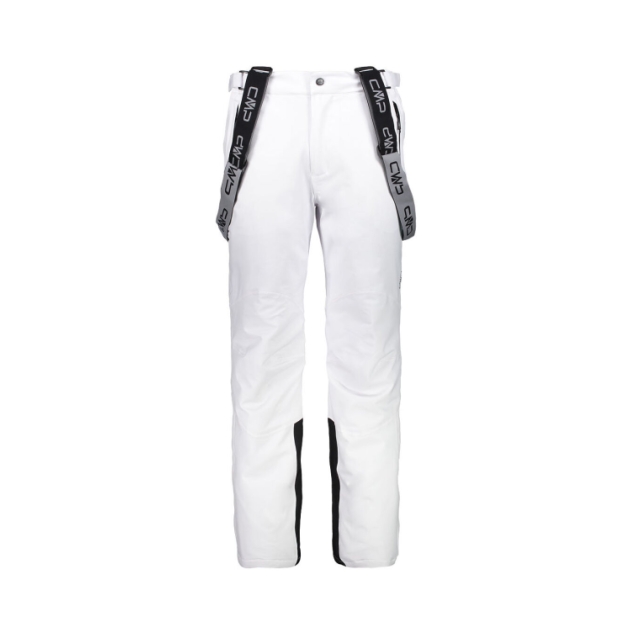 cmp Ski Pant Salopette Stretch Men A001 Bianco 3W17397N