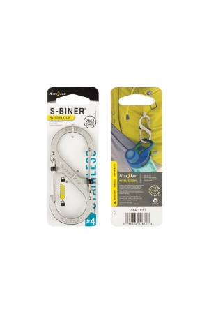 Nite Ize Nite Ize S-Biner #4 Slidelock Stainless Zilver Nite Ize Nite Ize S-Biner #4 Slidelock Stainless Zilver