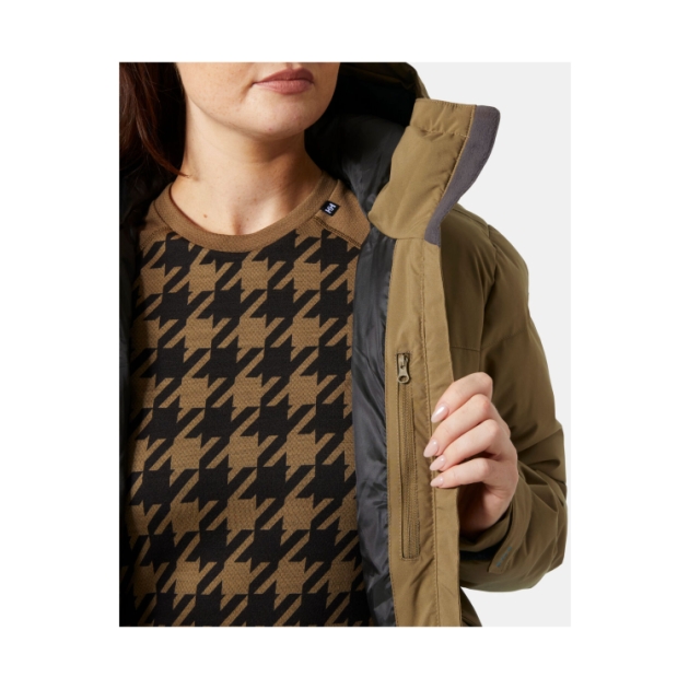helly-hansen W Nora Short Puffy Jacket 718_Sepia Plad Print 65897