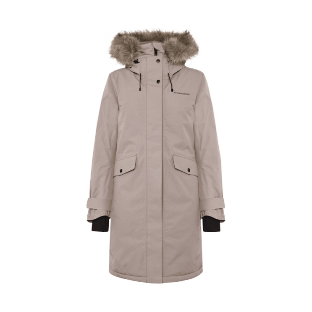 didriksons-1913 Erika Wns Parka 3 F04_Ash Brown 504303