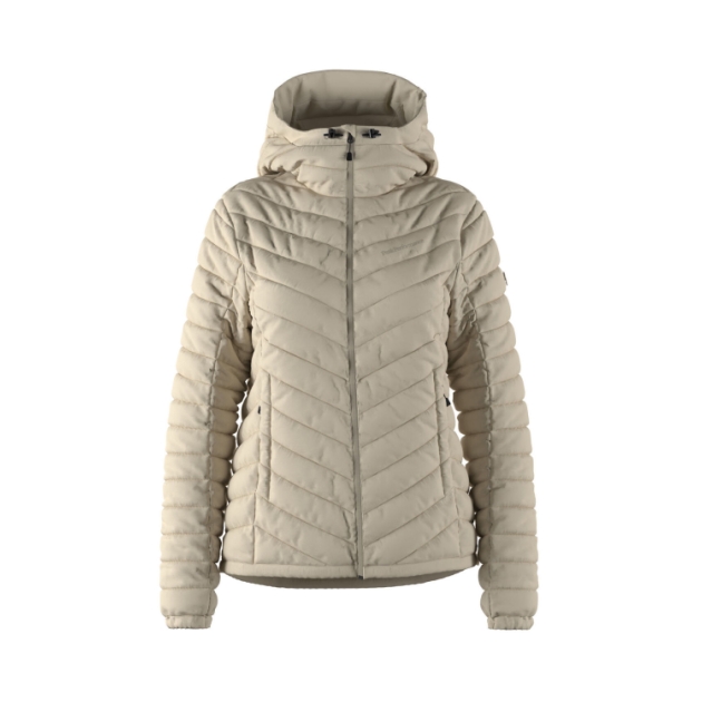 Peak Performance W Frost Down Hood Jacket Sand Fog G79633110