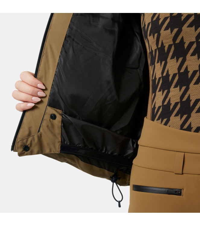 Helly Hansen Helly Hansen W Nora Short Puffy Jacket 718_sepia plad print 65897 718_Sepia Plad Print Helly Hansen jassen 65897 marine bij Leerentveldvrijetijd.nl