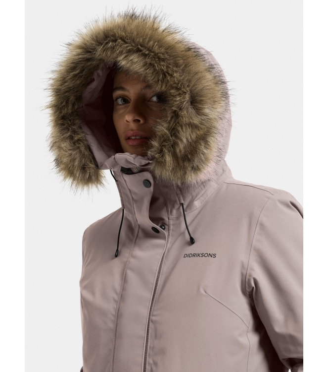 Didriksons 1913 Didriksons 1913 Erika Wns Parka 3 f04_ash brown 504303 F04_Ash Brown Didriksons 1913 jassen 504303 wit bij Leerentveldvrijetijd.nl