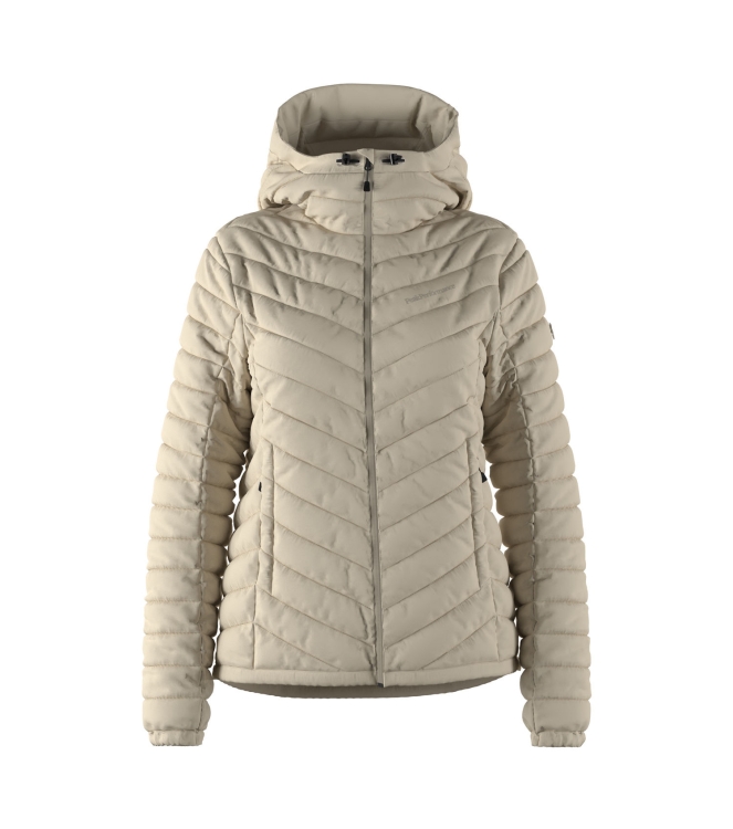 Peak Performance Peak Performance W Frost Down Hood Jacket sand fog G79633110 Sand Fog Peak Performance jassen G79633110 donker blauw bij Leerentveldvrijetijd.nl