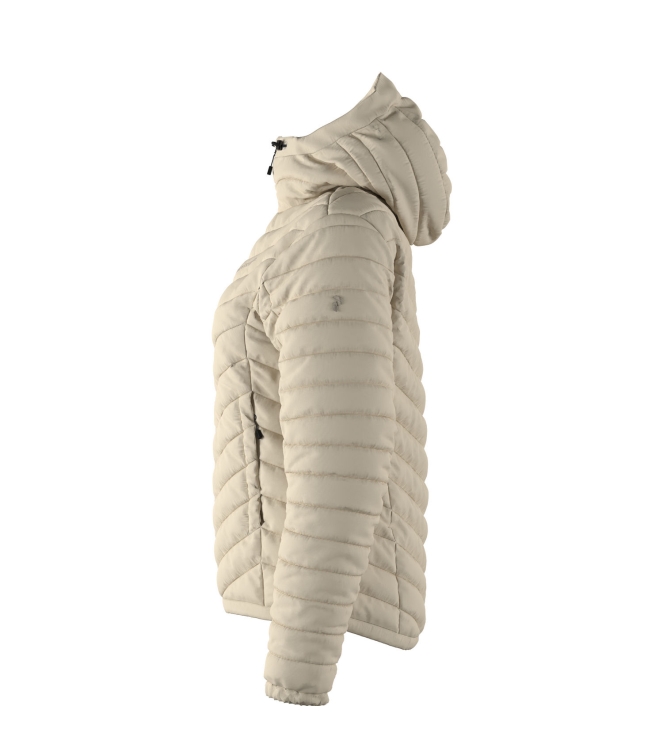 Peak Performance Peak Performance W Frost Down Hood Jacket sand fog G79633110 Sand Fog Peak Performance jassen G79633110 donker blauw bij Leerentveldvrijetijd.nl