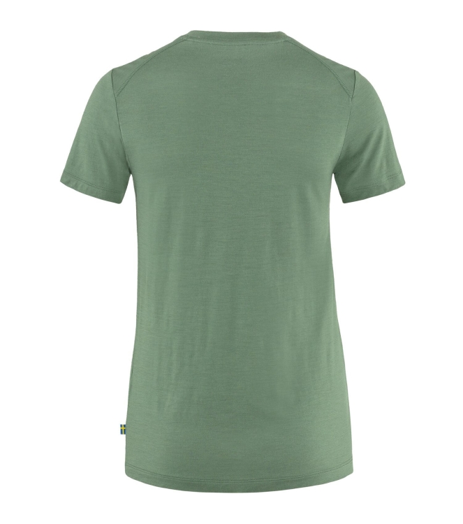 Fjällräven Fjällräven Abisko Wool SS W 614_platina green F84101 614_Platina Green Fjällräven fleeces en truien F84101 blauw bij Leerentveldvrijetijd.nl