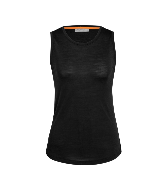 Icebreaker Icebreaker W Sphere II Tank black IB0A56EZ0011 Black Icebreaker fleeces en truien IB0A56EZ0011 licht grijs bij Leerentveldvrijetijd.nl