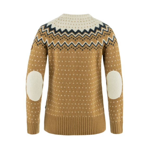 fjällräven Ovik Knit Sweater W 232-113_Buckwheat Brown-Chalk White F89941