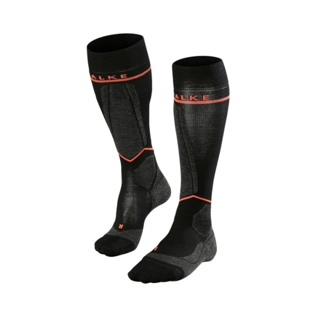 falke SK Compression Wool Women 3178_black-neon red 16568 3178