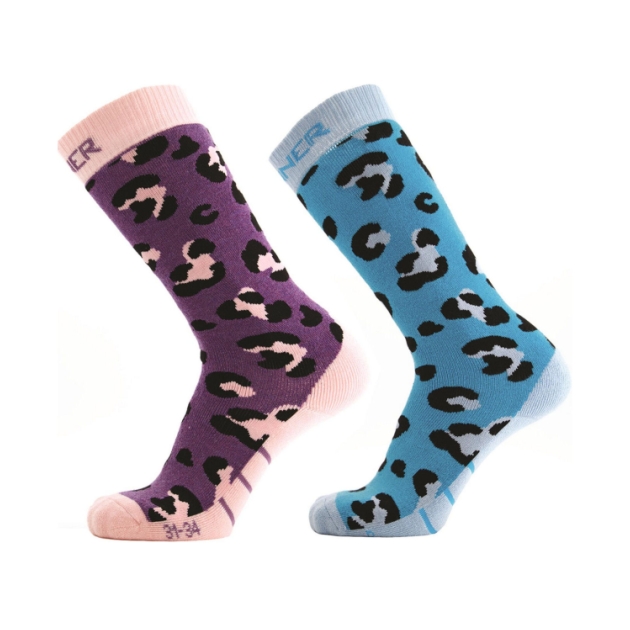 sinner Kids Ski Socks Animal Prp/Blu SIWE-024-73
