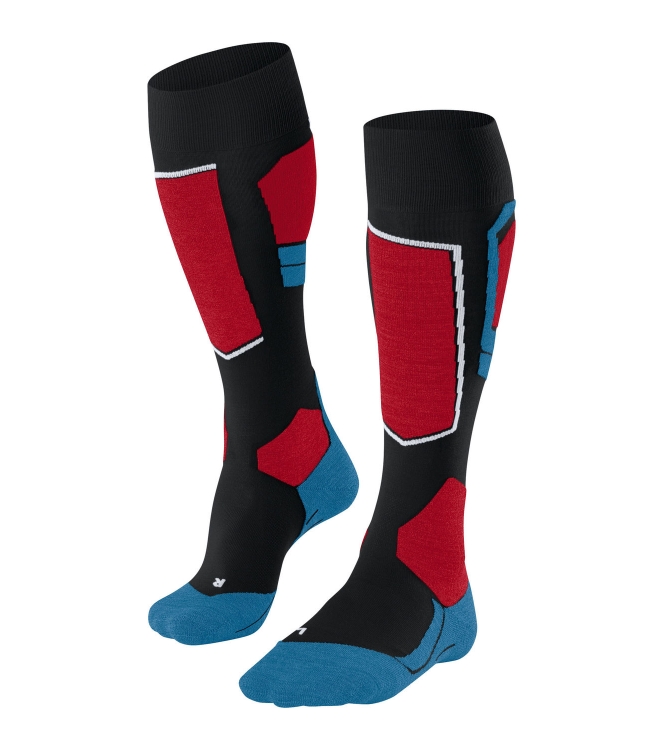 Falke Falke SK4 Heren Kniekousen black 16550 3006 black Falke wintersport accessoires 16550 3006 licht grijs bij Leerentveldvrijetijd.nl