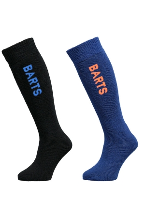 Barts Barts Basic SkisSock 2 Pack Kids 01 Black/Blue