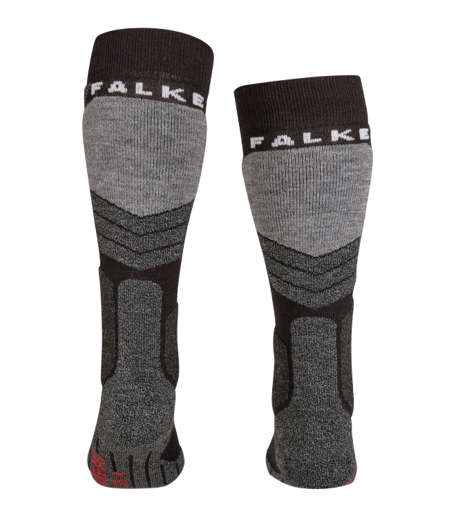 Falke Falke SK2 Intermediate Kids black-mix 11432 3010 black-mix Falke wintersport accessoires 11432 3010 licht grijs bij Leerentveldvrijetijd.nl