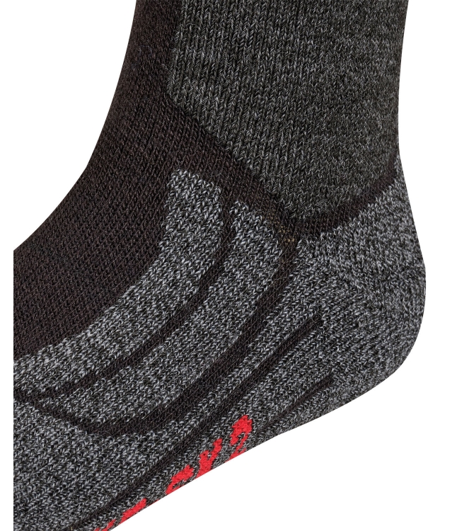 Falke Falke SK2 Intermediate Kids black-mix 11432 3010 black-mix Falke wintersport accessoires 11432 3010 licht grijs bij Leerentveldvrijetijd.nl