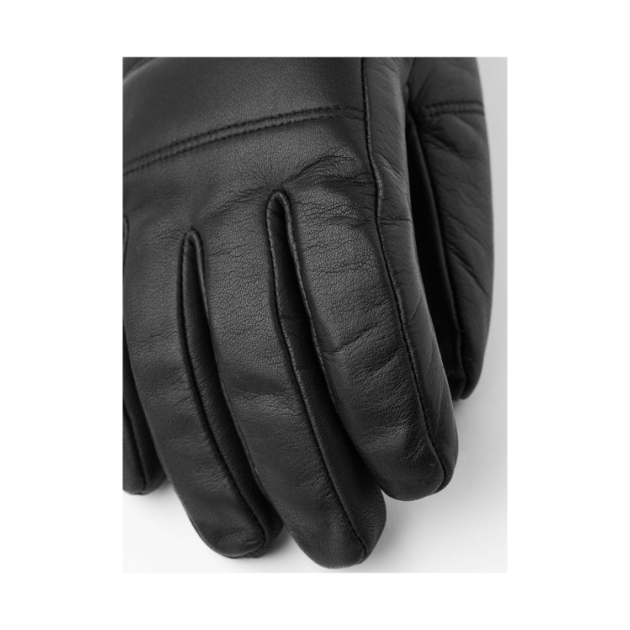 Hestra Alpine Leather Primaloft 5 fing 100 Black 32510