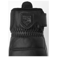 Hestra Alpine Leather Primaloft 5 fing 100 Black 32510