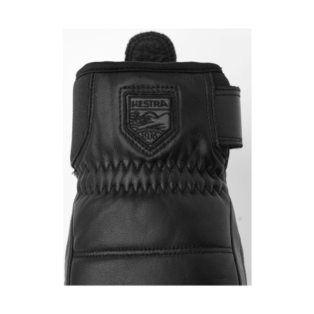 Hestra Alpine Leather Primaloft 5 fing 100 Black 32510