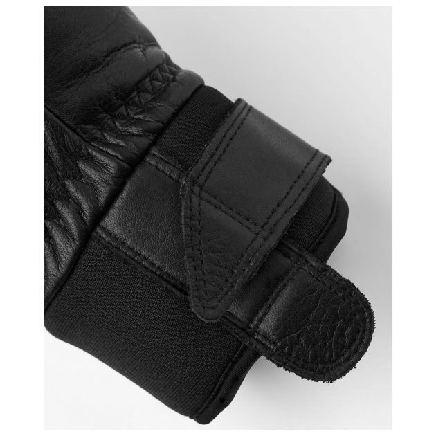 Hestra Alpine Leather Primaloft 5 fing 100 Black 32510