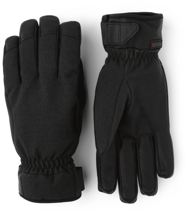 Hestra Hestra CZone Primaloft Flex - 5 finger Black-10 black 31710 Black Hestra wintersportkleding 31710 licht grijs bij Leerentveldvrijetijd.nl