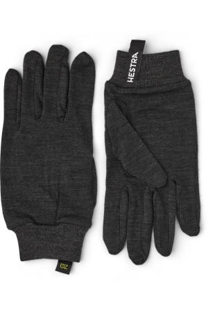 Hestra Hestra Merino Wool Liner Active - 5 finger Charcoal Hestra Hestra Merino Wool Liner Active - 5 finger Charcoal